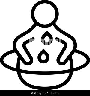 Skurrile handgezeichnete schwarz-weiße Drehtafel-Illustration-Symbol mit einem einfachen. Verspielt. Und nostalgisches Retro-Design. Traditionelle Kinderspaß- und Freizeitaktivitäten für Kinder Stock Vektor