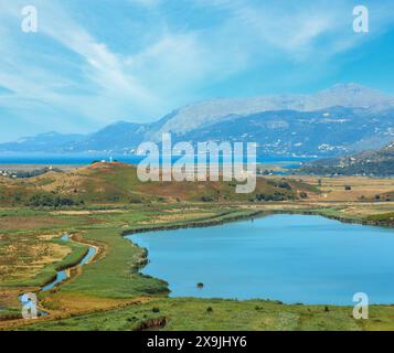 Grossen Salzsee und Vivari Kanals in Butrint National Park, Albanien. Stockfoto