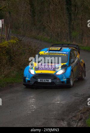 23/03/2024 Littledale Lancaster Ford Fiesta R5 blau 1600 W 31 Paul Murro & Tom Murphy Northwest Etappen der British Rally Championships Stockfoto