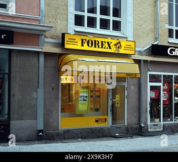 Eintritt in kleine Unternehmen mit Devisenwort Stockfoto