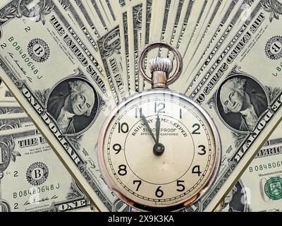 Zeit ist Geld, Konzept Stockfoto
