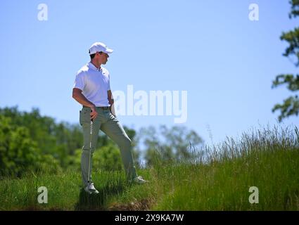 Toronto, Ontario, Kanada. 31. Mai 2024. RORY MCILROY aus Nordirien hat in der zweiten Runde der RBC Canadian Open 2024 im Hamilton Golf and Country Club einen schweren Schuss erzielt. McElroy beendete die Runde mit einer 72 (Credit Image: © Jeff Vogan/ZUMA Press Wire) REDAKTIONELLEN VERWENDUNG! Nicht für kommerzielle ZWECKE! Stockfoto
