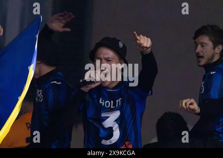 Bergamo, Italien. 31. Mai 2024. Atalanta feiert den Sieg in der UEFA Europa League, Emil Holm während Atalanta feiert den Sieg in der UEFA Europa League, andere in Bergamo, Italien, Mai 31 2024 Credit: Independent Photo Agency/Alamy Live News Stockfoto