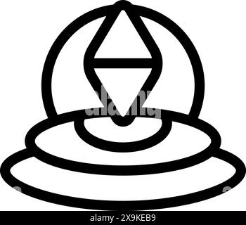 Einfache Linienzeichnung eines UFO, perfekt für Symbole und minimalistische Designs Stock Vektor