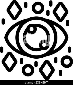 Elegante und minimalistische abstrakte Illustration mit geometrischem Schwarz-weiß-Design, perfekt als modernes Logo oder Grafikelement Stock Vektor