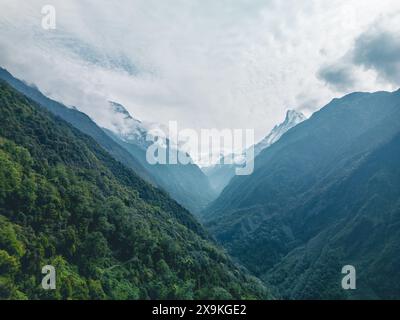 Berg in nepal, Machapuchare Berg, himalaya Aussichtspunkt Stockfoto