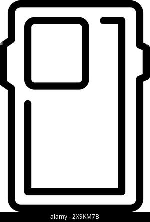 Einfache Strichkunst einer Kraftstoffpumpe, perfekt für Schilder, Apps und Infografiken Stock Vektor