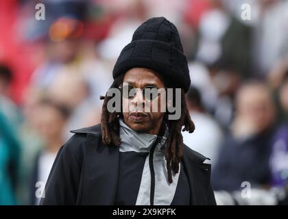 London, Großbritannien. Juni 2024. RAP-Star JAY-Z tritt vor dem Endspiel der UEFA Champions League im Wembley Stadium in London auf. Der Bildnachweis sollte lauten: David Klein/Sportimage Credit: Sportimage Ltd/Alamy Live News Stockfoto