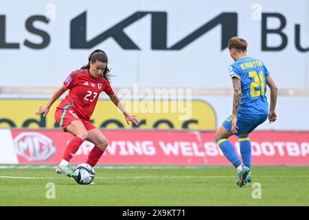 LLANELLI, WALES - 31. MAI 2024: Walisischer Ffion Morgan beim Qualifikationsspiel der UEFA Women’s Euro 2025 in der Liga B zwischen walisischen Frauen und ukrainischen Frauen im Parc y Scarlets in Llanelli am 31. Mai 2024. (Bild von Ashley Crowden/FAW) Stockfoto