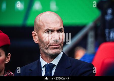 London, Großbritannien. Juni 2024. Zinedine Zidane eng, Borussia Dortmund vs. Real Madrid, Fussball, Champions League, Finale, Saison 2023/2024, 01.06.2024 Foto: Eibner-Pressefoto/Alamy Live News Stockfoto