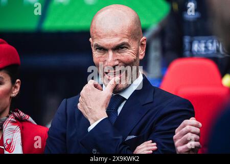 London, Großbritannien. Juni 2024. Zinedine Zidane eng, Borussia Dortmund vs. Real Madrid, Fussball, Champions League, Finale, Saison 2023/2024, 01.06.2024 Foto: Eibner-Pressefoto/Alamy Live News Stockfoto