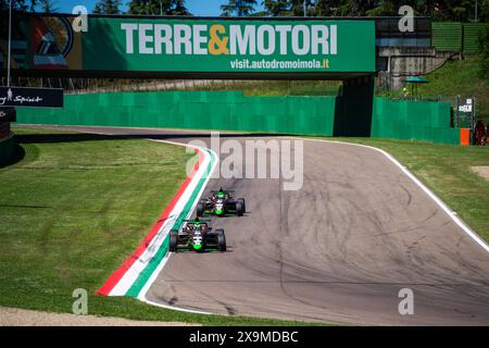 Imola, Italien. Juni 2024. Das PHM AIX Racing Team des russischen Fahrers Popov Maksimilian tritt während des Qualifyings der italienischen F4-Meisterschaft auf der Enzo e Dino Ferrari International Racetrack an. Quelle: SOPA Images Limited/Alamy Live News Stockfoto