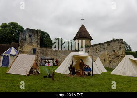 Chaussy, Frankreich. Juni 2024. Geschichte von Villarceaux am 1. Juni 2024 in der Domaine de Villarceaux in Chaussy, Frankreich. Quelle: Bernard Menigault/Alamy Live News Stockfoto