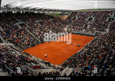 Roland Garros, 1. Juni 2024: Daniil Medwedev (RUS) spielt Tomas Machac (CZE) bei den French Open 2024. Corleve/Mark Peterson Stockfoto