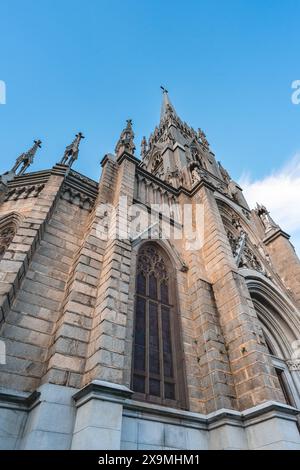 Nahaufnahme der Kathedrale São Pedro de Alcântara in Petropolis RJ Brasilien. Mai 2024. Stockfoto