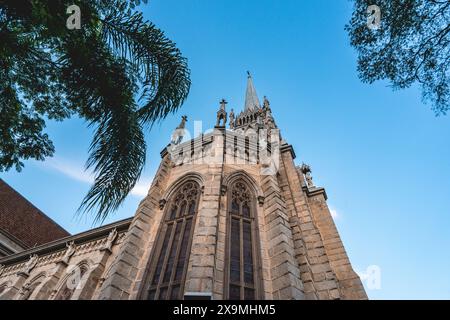 Nahaufnahme der Kathedrale São Pedro de Alcântara in Petropolis RJ Brasilien. Mai 2024. Stockfoto