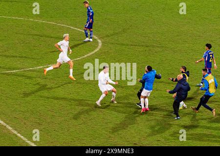 Mendoza, Argentinien. Mai 2023. Estadio Mendoza Mendoza, Argentinien - 27. Mai: Israelische Spieler feiern ihren Sieg am Ende des Gruppenspiels der FIFA U-20-Weltmeisterschaft Argentinien 2023 im Mendoza-Stadion am 27. Mai 2023 in Mendoza, Argentinien. (Foto von SPP) (Eurasia Sport Images/SPP) Credit: SPP Sport Press Photo. /Alamy Live News Stockfoto