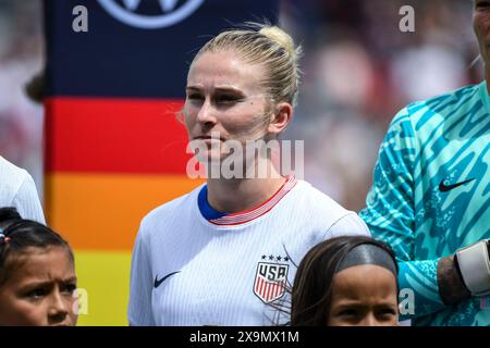 Commerce City, Usa. Juni 2024. Commerce City, Vereinigte Staaten, 1. Juni 2024: Jenna Nighswonger (3 Vereinigte Staaten) während der internationalen Freundschaft zwischen den Vereinigten Staaten und Korea Republic im DICK's Sporting Goods Park in Commerce City, CO United States (NUR REDAKTIONELLE VERWENDUNG). (Rebekah Wynkoop/SPP) Credit: SPP Sport Press Photo. /Alamy Live News Stockfoto