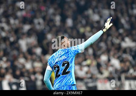 São Paulo (SP), 06/2024 - Fußball/CORINTHIANS X BOTAFOGO - Carlos Miguel aus Corinthians - Spiel zwischen CORINTHIANS X BOTAFOGO, gültig für die siebte Runde der brasilianischen Meisterschaft, die in der Neo Química Arena in São Paulo am Abend dieses Samstag, 01. (Foto: Eduardo Carmim/Alamy Live News) Stockfoto