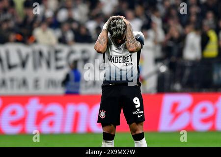 São Paulo (SP), 06/2024 - Fußball/CORINTHIANS X BOTAFOGO - Juri Alberto aus Corinthians - Spiel zwischen CORINTHIANS X BOTAFOGO, gültig für die siebte Runde der brasilianischen Meisterschaft, die in der Neo Química Arena in São Paulo am Abend dieses Samstag, 01. (Foto: Eduardo Carmim/Alamy Live News) Stockfoto