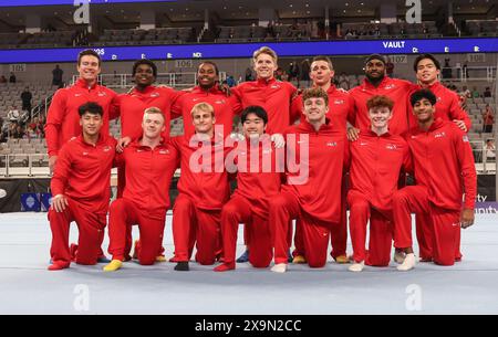 Fort Worth, Texas, USA. 1. Juni 2024: Während des 2. Männertages der US-Turnermeisterschaften 2024 in der Dickies Arena in Fort Worth, TX. Kyle Okita/CSM Credit: CAL Sport Media/Alamy Live News Stockfoto