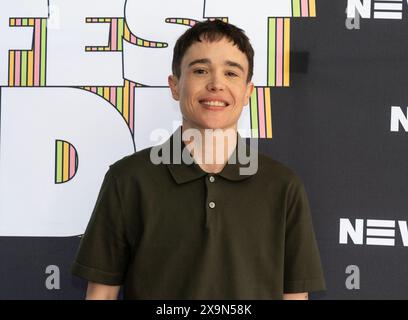 New York, USA. Juni 2024. Elliot Page nimmt am 1. Juni 2024 am NewFest Pride „Close To You“ im SVA Theatre in New York an der New Yorker Premiere Teil. (Foto: Lev Radin/SIPA USA) Credit: SIPA USA/Alamy Live News Stockfoto