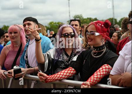 Brockwell Park, London, Großbritannien. Juni 2024. MIGY Hoopla 2024 Tag 1 - Pop Music Festival in London, Großbritannien. Quelle: Siehe Li/Picture Capital/Alamy Live News Stockfoto