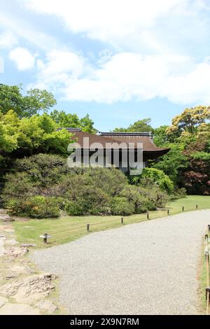 Frisches Grün im Okochi-sanso Garden, Kyoto, Japan Stockfoto