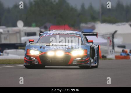 Frederic Verwisch (Harekbeck/BEL) / Christopher Haase (Kulmbach/DEU) / Markus Winckelhock (Zdimerice/DEU) / Ricardo Feller (Boezberg/che), #15, Audi R8 LMS GT3 Evo II, Team: Scherer Sport PHX (DEU), Motorsport, ADAC Ravenol 24H Rennen Nürnberg, Nürnberg, 30.05.2024 - 02.06.Eibner Pressefoerfost., 01.06.2024.2024 Stockfoto