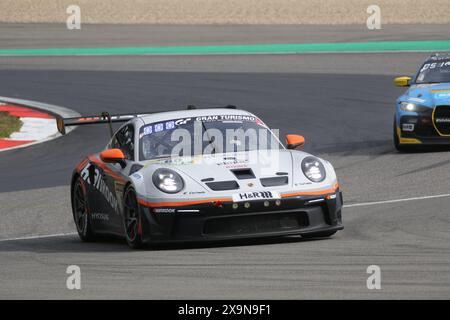 Recardo Bruins (Zwartemeer/NDL) / Steven Cho (Edmonton/CAN) / Jongkyum Kim (Suwon-si/KOR), #60, Porsche 911 GT3 Cup, Team: Hankook Competition (KOR), Motorsport, ADAC Ravenol 24H Rennen Nürnberg, 30.05.2024 - 02.06.2024, Samstag 01.06.2024 Foto: Eibner-Pressefoto/Juergen Augst Stockfoto