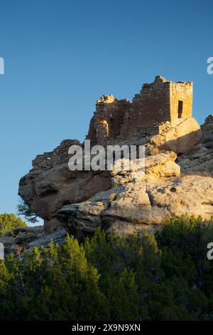 Stronghold House Ruin, Square Tower Group, Hovenweep National Monument, Utah Stockfoto