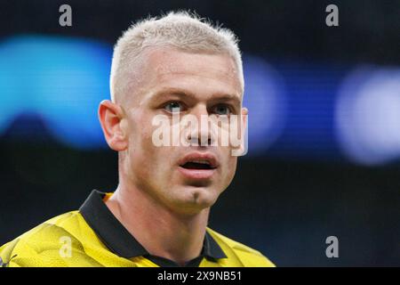 London, Großbritannien. Juni 2024. Julian Ryerson von (Borussia Dortmund) war im Finale der Champions League 2024 zwischen Borussia Dortmund und Real Madrid im Wembley Stadion zu sehen. Endergebnis, Real Madrid 2:0. Borussia Dortmund. Quelle: SOPA Images Limited/Alamy Live News Stockfoto