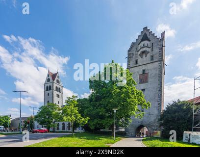 Kirche Liebfrauenkirche, Stadttor Frauentor Ravensburg Oberschwaben-Allgäu Baden-Württemberg Deutschland Stockfoto