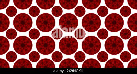 Rote und schwarze Farbe Kreisblume Design für Designer Stock Vektor