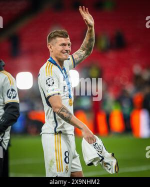 London, England. Juni 2024. Toni Kroos (Real) Borussia Dortmund - Real Madrid Champions League Finale 01.06.2024 Credit: Moritz Muller/Alamy Live News Stockfoto