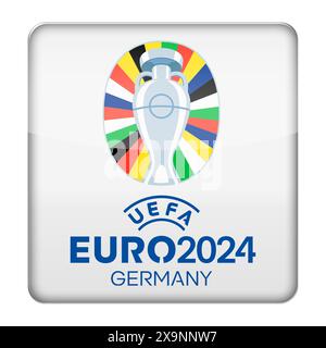 Logo der UEFA Euro 2024 – Fußball-Europameisterschaft Stockfoto