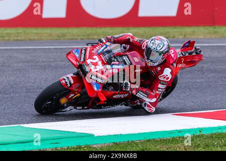 Scarperia, Italien. 31. Mai 2024. Enea Bastianini aus Italien und Ducati Lenovo Team im Einsatz während der MotoGP GP7 Gran Premio d'Italia Brembo - Freies Training auf dem Mugello Circuit. Quelle: SOPA Images Limited/Alamy Live News Stockfoto