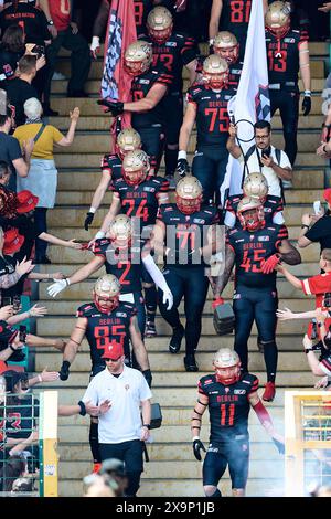 Berlin Thunder Spielereinlauf, DE, Berlin Thunder vs. Prague Lions, American Football, Saison 2024, European League of Football, elf, Woche 2, 02.06.2024, Foto: Eibner-Pressefoto/ Claudius Rauch Stockfoto