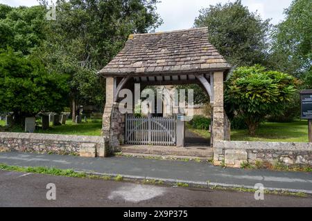 Eintritt zur St. Bartholomäus Kirche, Wick, Bristol Stockfoto