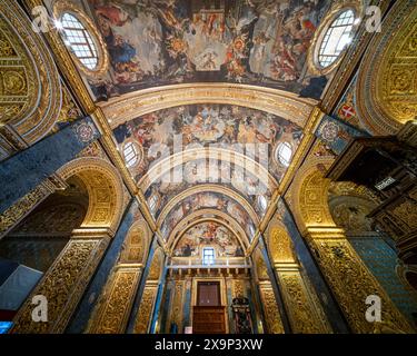 05.24.25. Malta, Valetta. Das Innere der St. John's Co-Cathedral. Stockfoto