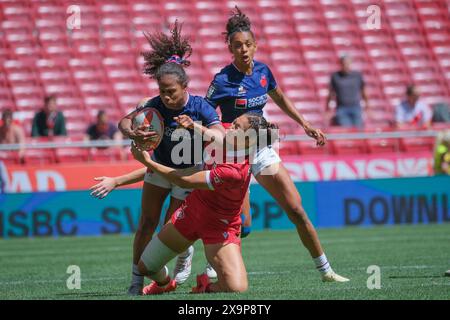 Madrid, Spanien. Juni 2024. Das Spiel der HSBC Rugby SVNS Series fand am 2. Juni 2024 im Civitas Metropolitano Stadion in Madrid, Spanien statt. Credit: SIPA USA/Alamy Live News Stockfoto