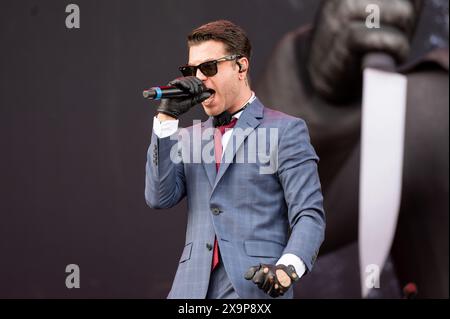 29. Mai 2024: Spencer Charnas von Ice Nine Kills spielt ein Konzert in Mailand Stockfoto