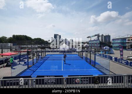 Hamburg, Hamburg, Deutschland. Juni 2024. Impressionen feiern den Sieg beim FIP RISE HAMBURG - Padel-Tennis in Hamburg (Credit Image: © Mathias Schulz/ZUMA Press Wire) NUR REDAKTIONELLE VERWENDUNG! Nicht für kommerzielle ZWECKE! Stockfoto