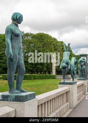 Eine Skulptur im Vigeland Park, Oslo Stockfoto