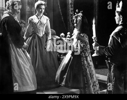 Megs Jenkins, Deborah Kerr, Pamela Franklin, Martin Stephens, am Set des Films „die Unschuldigen“, 20. Jahrhundert-Fox, 1961 Stockfoto