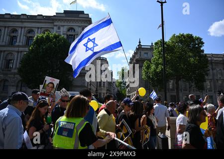 London, England, Großbritannien. Juni 2024. 30.000 bis 40.000 Demonstranten marschieren durch London nach Richmond Terrace. (Kreditbild: © Cal Ford/ZUMA Press Wire) NUR REDAKTIONELLE VERWENDUNG! Nicht für kommerzielle ZWECKE! Stockfoto