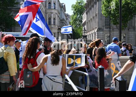 London, England, Großbritannien. Juni 2024. 30.000 bis 40.000 Demonstranten marschieren durch London nach Richmond Terrace. (Kreditbild: © Cal Ford/ZUMA Press Wire) NUR REDAKTIONELLE VERWENDUNG! Nicht für kommerzielle ZWECKE! Stockfoto