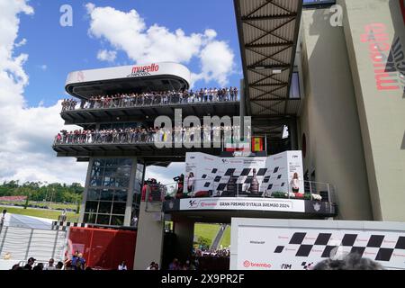 Mugello, Italien. Juni 2024. Foto Alessandro La Rocca/LaPresse 02-06-2024, GRAN PREMIO D'ITALIA Brembo Sport-Motociclismo-Motomondiale GRAN PREMIO D'ITALIA Brembo- Autodromo Internazionale del Mugello- 2024-MotoGP- Gara im Foto: Foto Alessandro La Rocca/ Credit: LaPresse/Alamy Live News Stockfoto