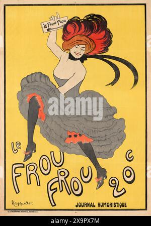 Le Frou Frou, Zeitschrift Humoristique, Poster von Leonetto Cappiello, 1899. Mit einer Cancan-Tänzerin. Stockfoto