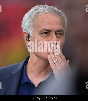 London, Großbritannien. 1. Juni 2024: Borussia Dortmund gegen Real Madrid - UEFA Champions League Finale - Wembley Jose Mourinho in Wembley. Bild : Mark Pain / Alamy Live News Stockfoto